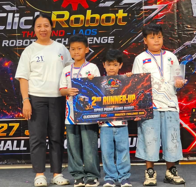 ClickRobot Laos SPIKE Prime Team Fighting 2nd Runner-Up at ClickRobot Udon Robotics Competition 2026