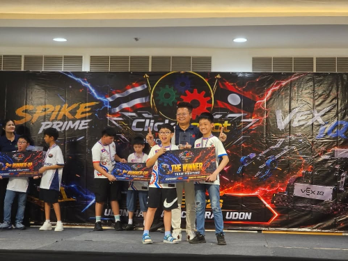 ClickRobot Laos VEX IQ Team Fighting winners at ClickRobot Udon Robotics Competition 2026